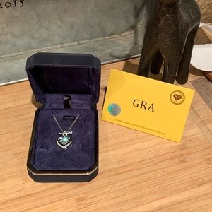 Moissanite Over 2 ctw heart and arrow necklace NWOT